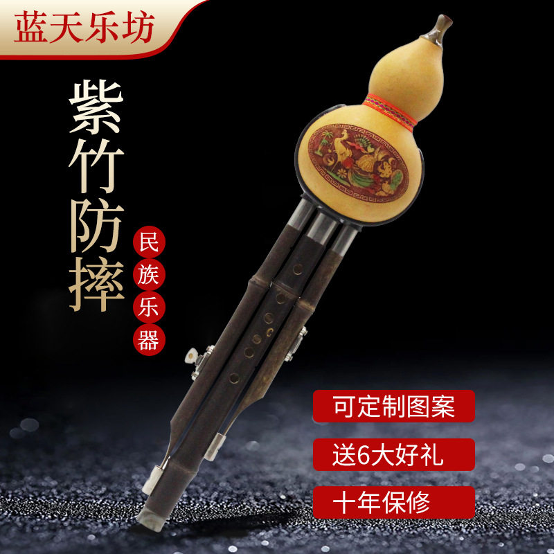 蓝天乐坊防摔葫芦丝乐器学生初学者小D调C调降B调成人葫芦丝乐器