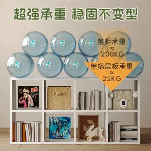 家居钢制格子柜客厅格子柜铁艺八格柜卧室儿童简易多层书柜收纳厂