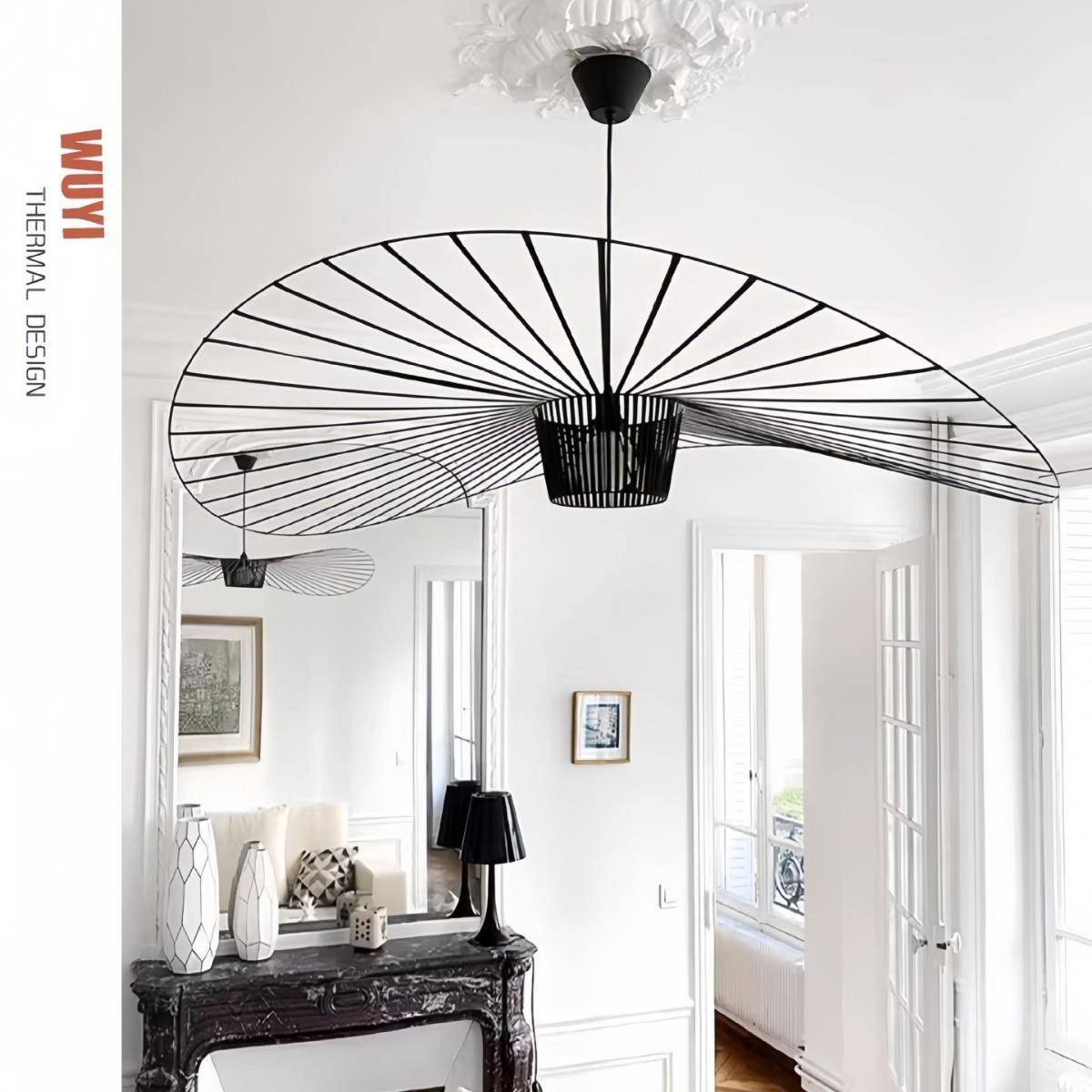 中古风客厅吊灯Vertgo创意卧艺术人782编织工法式草帽灯设i计师室