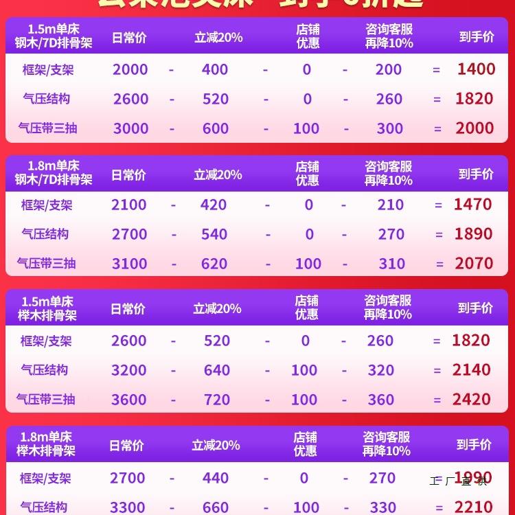 法式奶油风床大中古收气风985主卧双人床带储物纳云朵泡芙床