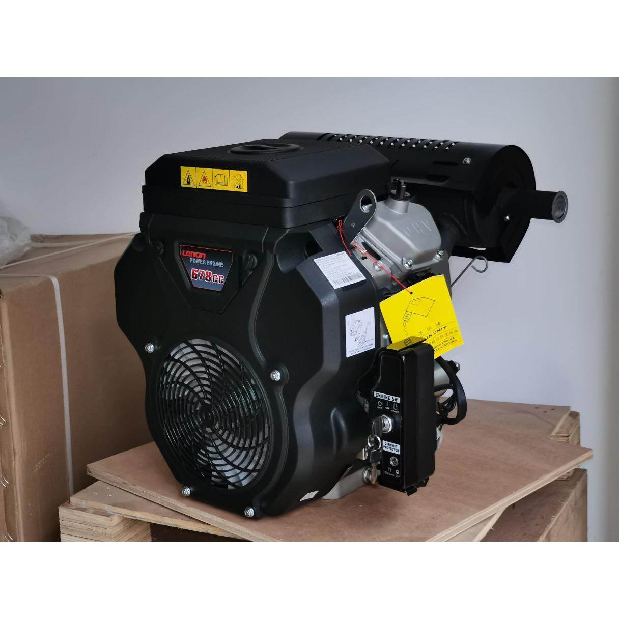 庆隆鑫678cc.loncin双缸汽油重发动机LC2V78FD2，678c-c平键254MM