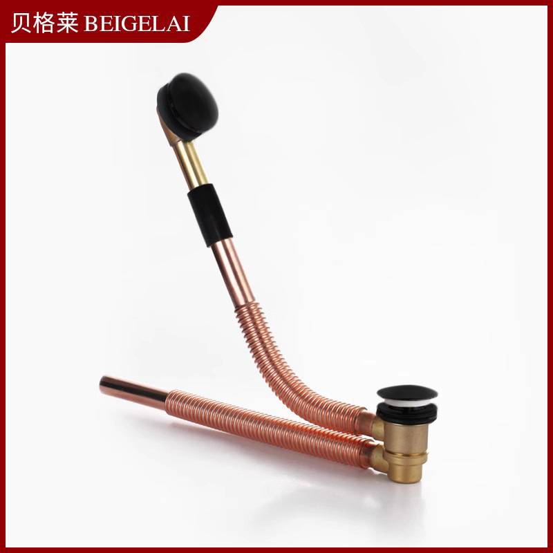 浴缸大弹跳式提篮下水器下水管落水排水配件过滤网防溢水全铜材质
