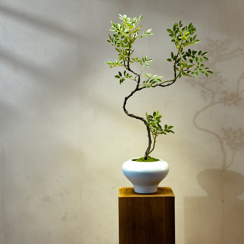 九九里香里香仿真绿植桌面植物高端轻奢玄关小型盆栽摆件仿真花