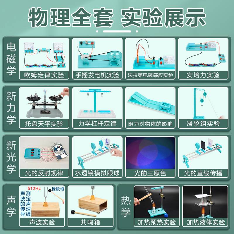 初中物理实验器材全套电学实验箱初二初三中学光学力学声学电磁学