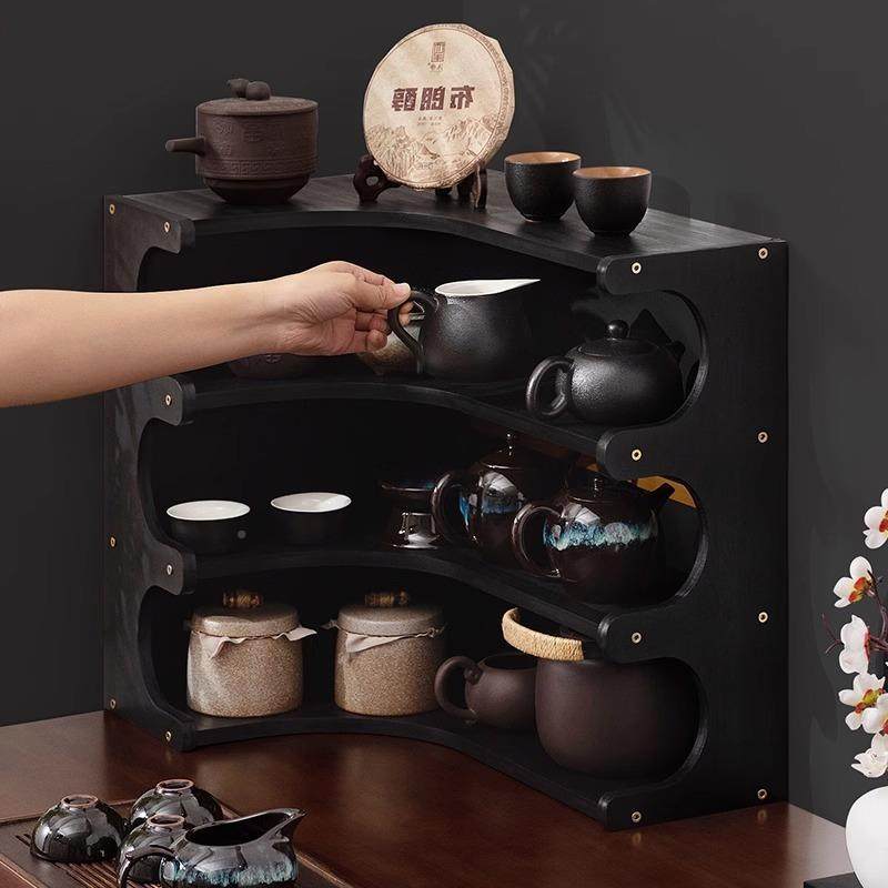 新中式桌面博架古型摆件茶置物架现代小373DGNZW架茶具置物架杯架