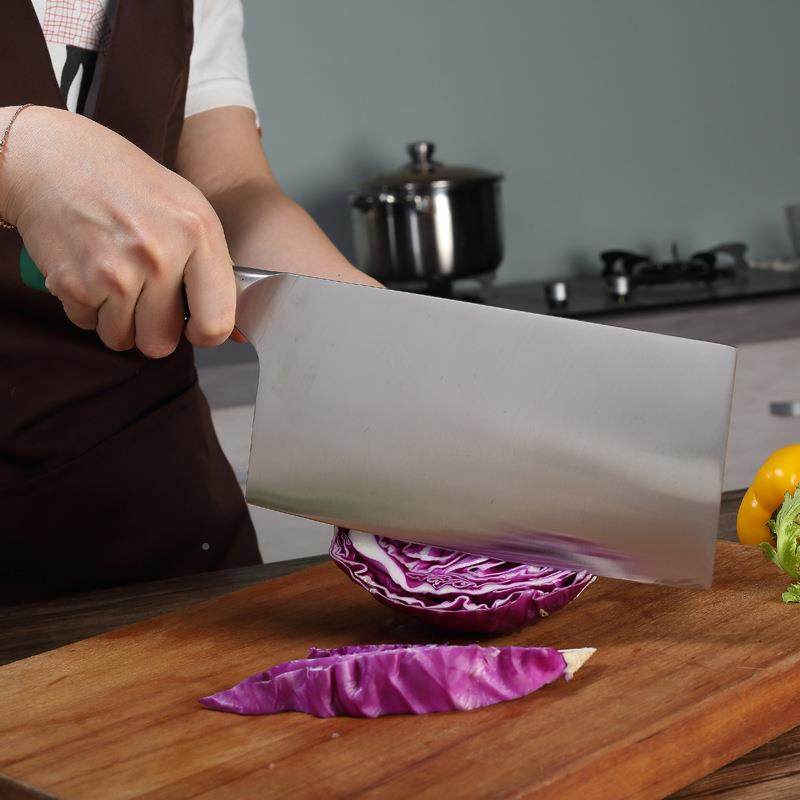 不钢生分类菜刀彩色锈刀柄食324堂店幼儿园酒熟厨师用切片斩骨刀