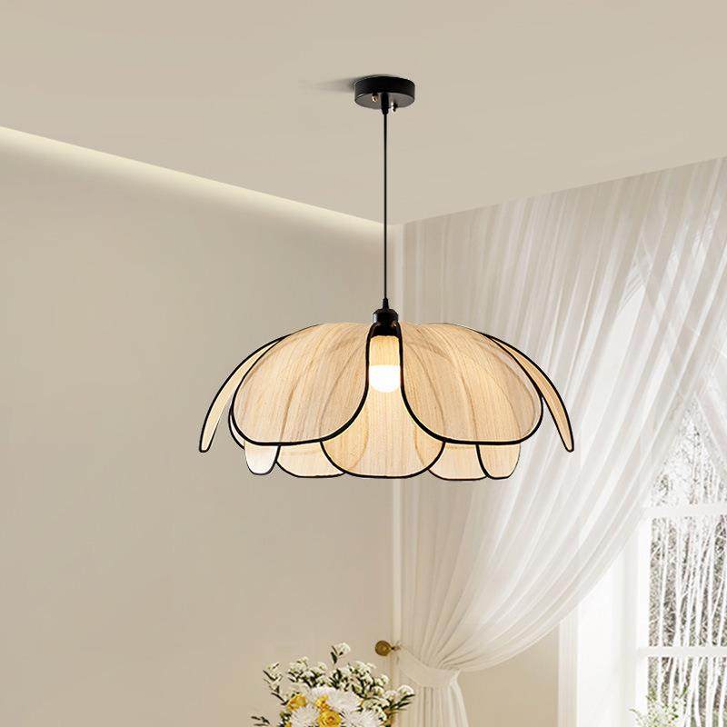 餐厅吊灯日式编织室民宿885藤房吊间卧客厅灯编花瓣创意个性原木,家装灯饰光源,智能吊灯,淘宝优惠券,粉丝福利购,淘宝优惠卷