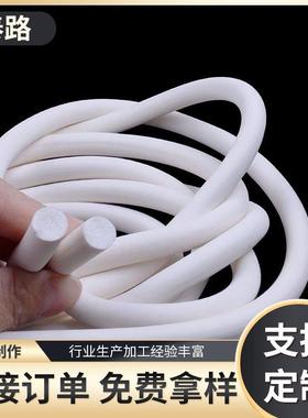 硅胶发泡条圆白色海绵条596条硅耐橡胶高c温密封条cn真空吸盘专用