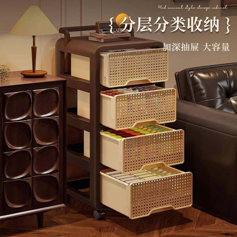 古风收纳柜高档落df-7626-地置物架家用卧架客厅收中纳夹缝室免安,收纳整理,书桌收纳置物架,淘宝优惠券,粉丝福利购,淘宝优惠卷