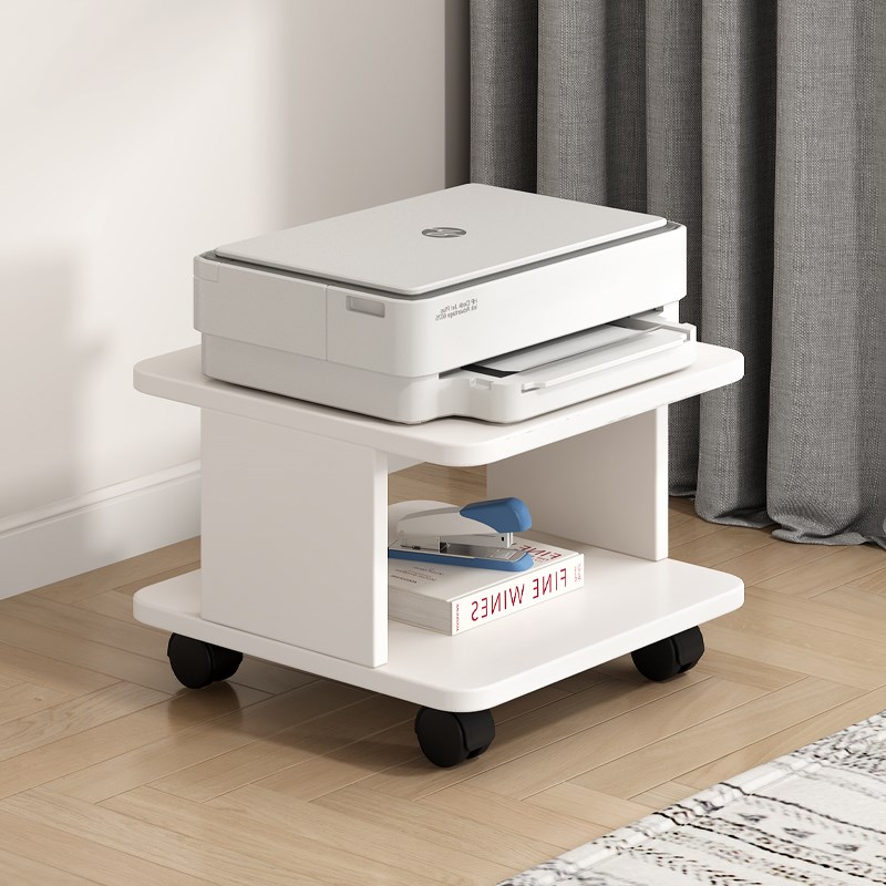 电脑桌打印机置物架落地可移动打印D柜放置台承重办公桌边多层支