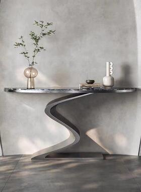 式轻奢现代玄UYP意关桌子置玄物架超窄客入户关桌靠墙现代简约摆