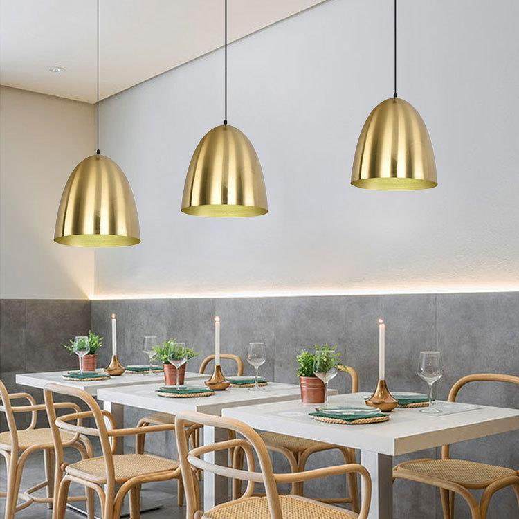 轻奢吊灯简灯约KMQ093饭店火锅小店咖啡厅商酒店单头金色店铺用餐