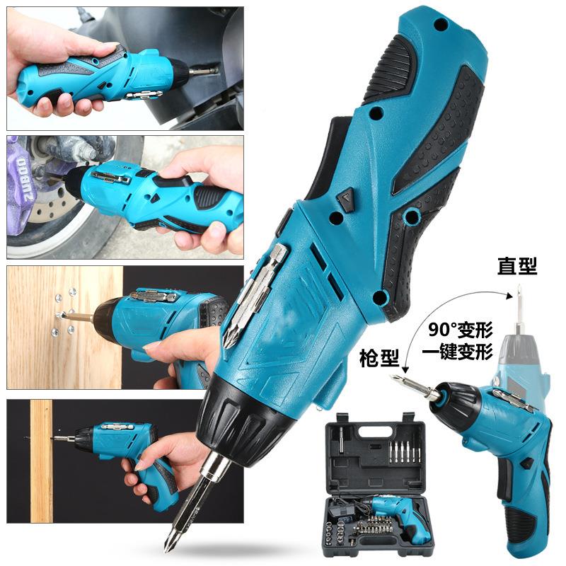 4.V多电功充能手电钻微型家用8电式电动螺丝刀钻工具套装SCT螺丝
