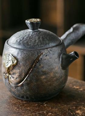 金粗陶简茶壶中式约家复用过滤单壶陶瓷功夫XY-pxld0茶鎏具古泡茶