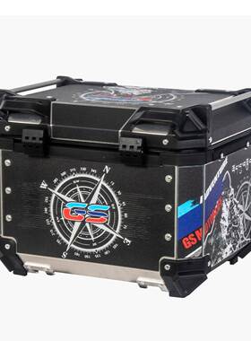 摩托车尾箱36L尾45L5BK指南针5L65LB针K指南箱贴画尾防水快拆铝合