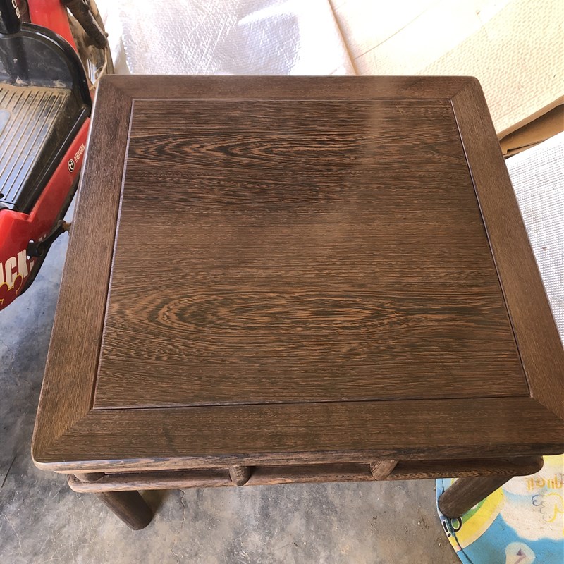 红木家具鸡翅木餐桌椅茶桌书桌儿童写字桌棋牌方X桌阳台新中式