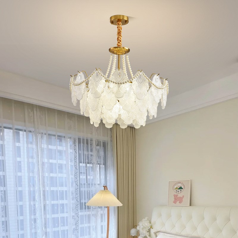 客厅吊灯法式轻奢水晶灯具s奶油风卧室餐厅现代简约家用客厅灯413