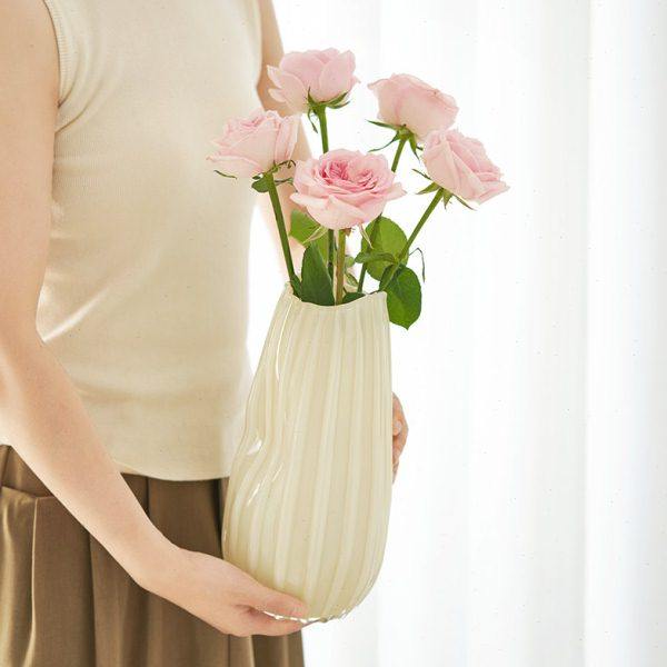 中古芬顿凹凸花瓶玻璃摆件大客厅插花法式水养鲜花玫瑰百合高级感,鲜花速递/花卉仿真/绿植园艺,花瓶,淘宝优惠券,粉丝福利购,淘宝优惠卷