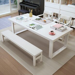 大长书桌实木去客厅化莫比恩工作台双人学习桌阅读长条写字大板桌