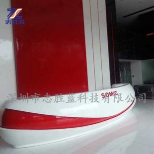 厂家玻璃钢前台商场写字楼公咨询台酒店售楼部接待收银台公台