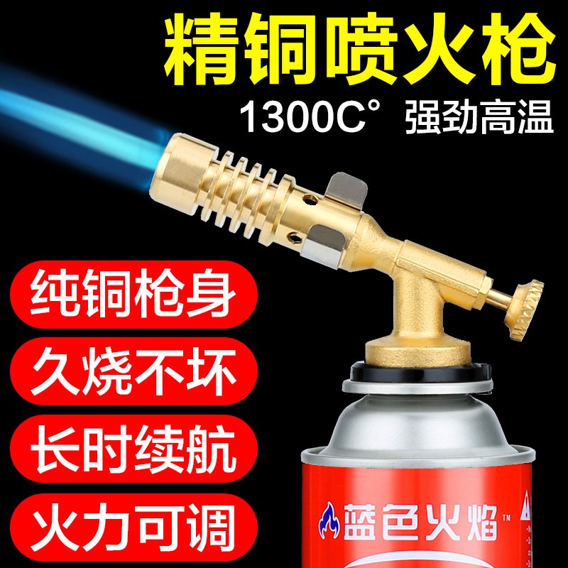 德国品质全铜耐用卡式气喷火枪便携D式喷枪头烧猪毛家用高温焊枪