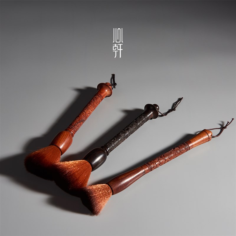 养壶笔茶刷茶笔茶扫笔茶具t刷子扫水刷茶盘刷花梨木 黑檀木茶工具