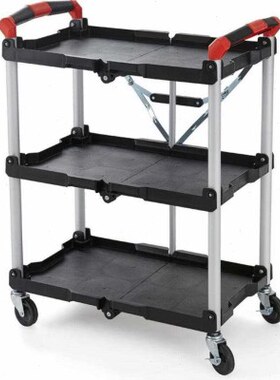 赛拓（SANTO）85-188-CN 三层多功能折叠服务车 可移动工具推车