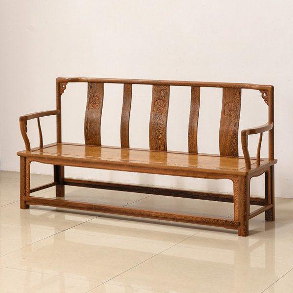 实木简约沙发红木家具鸡翅木长条椅中式客厅长椅子原木仿古三人椅,住宅家具,红木沙发,淘宝优惠券,粉丝福利购,淘宝优惠卷