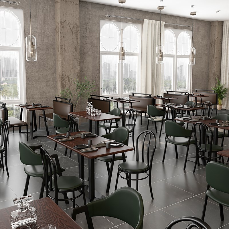 工业风清吧酒吧小吃烧烤店食堂餐厅桌子椅子铁艺卡座沙发组合桌椅