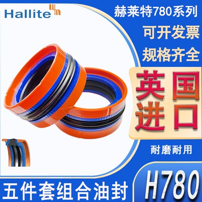 英国进口赫莱特HALLITE组合油封KDAS活塞用H780 95*75*35.1橘蓝黑