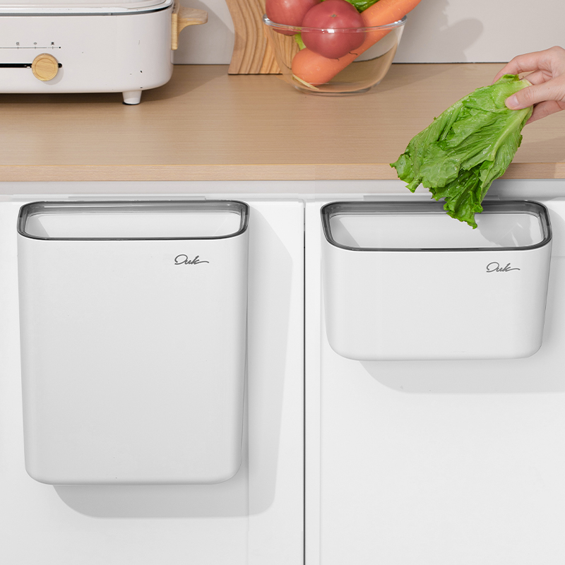 厨房垃圾桶壁挂式j家用带盖子厕所化妆室客厅纸篓厨余挂式专用收