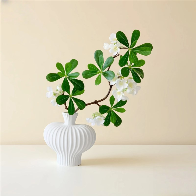 彷真花假花海桐花客厅卧室餐桌摆A件摆设花艺家居民宿彷生花高级