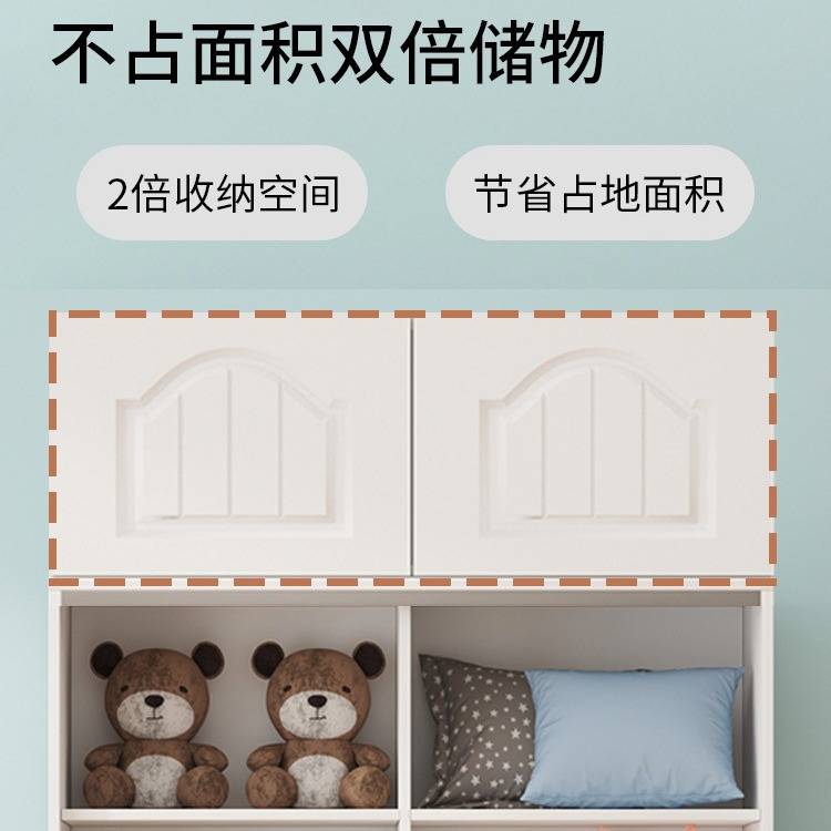 儿童衣柜实木家用卧室小户型出租房推拉门小衣橱宝宝简易收纳柜子
