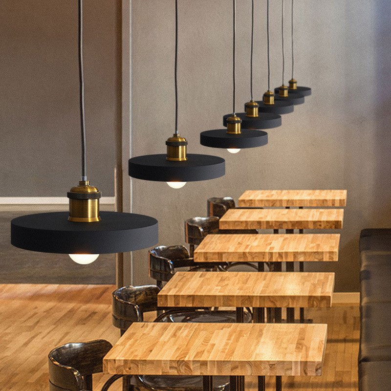 餐厅吊灯三头现代简约吧台北欧工业D风餐桌饭厅灯卧室床头家用吊