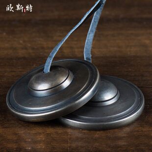 尼泊尔手工碰铃 铜雕花摆件打击乐器铜铃 铜钹西藏家用客厅佛具