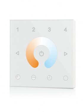 景晴热销 色温DMX512主控 86盒4区/单区色温无线遥控面板 T12