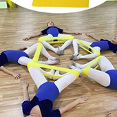 舞蹈小伴侣弹力环 弹力环儿童舞蹈 新练习方法拉后跨弹力带拉伸带