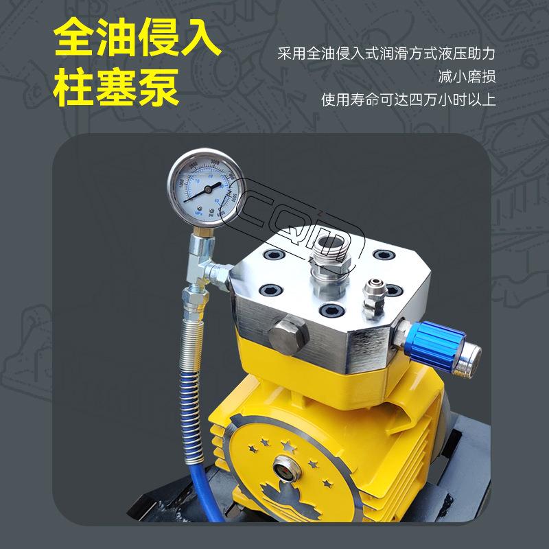塑小型路油冷喷划线673机马路停车场胶跑汽道手推式高道压气泵画