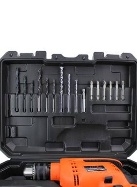 19件套 手电钻工具箱 13mm冲击钻家用套装 电动工具箱034-1