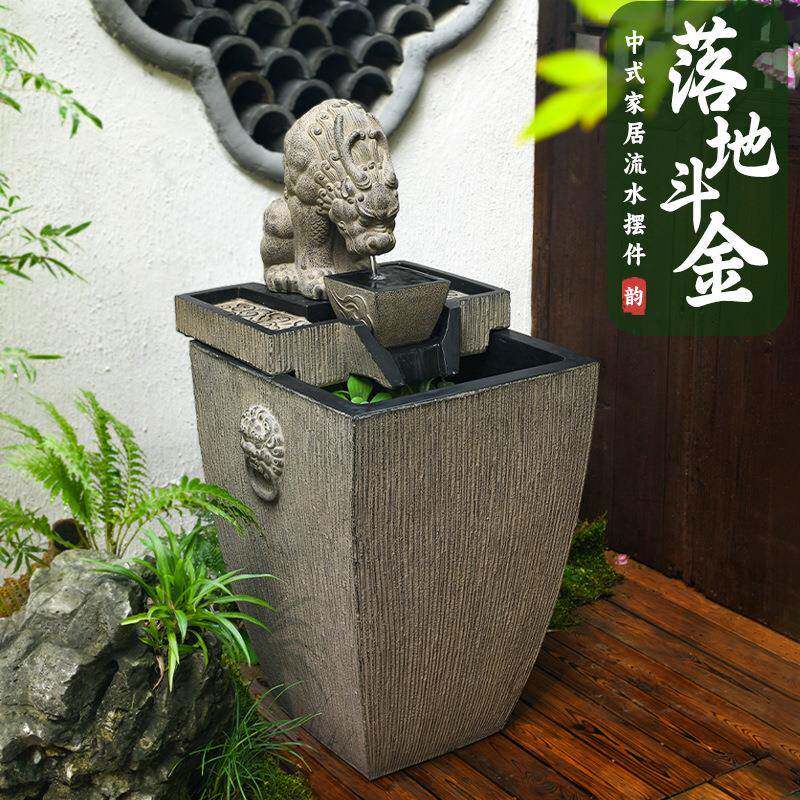 流水摆件循环水系景观吸水兽吐水鱼缸户外鱼池造景庭院室外布置D&