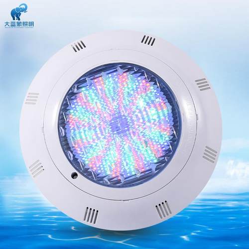 跨境12V爱克ABS挂壁式IP68防水七彩遥控水下灯照明景观LED泳池灯