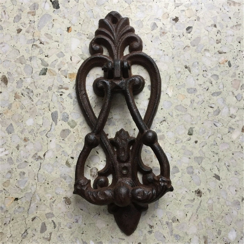 欧式复古怀旧门敲门扣做旧铸铁铁艺大门装饰别墅家居庭院工艺品