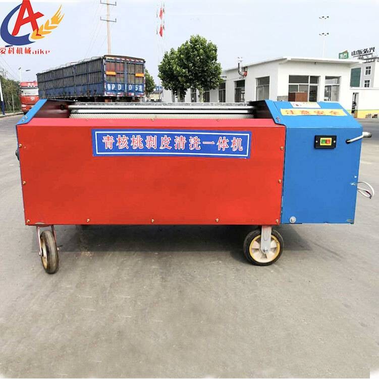 陕西青皮核桃去皮清洗一体机水洗毛刷不伤核桃新款清洗去皮