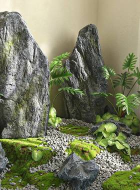 仿真石头造景玻璃钢造景石人造景观石院子庭院布置假山装饰假石头