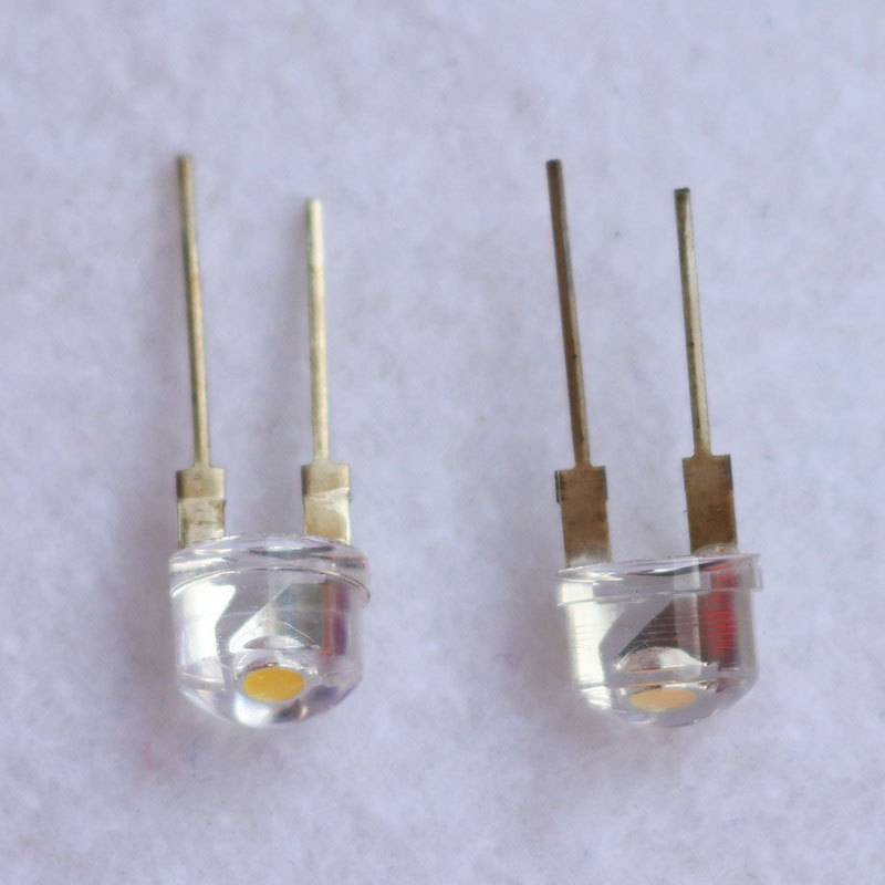 8mm草帽0.5w正白光晶元芯片质保俩年高亮度F8草帽led白光灯