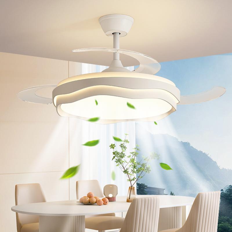 隐67形风灯吊吊灯扇餐厅吊风灯现代简扇约客厅卧室电扇吊灯中山灯