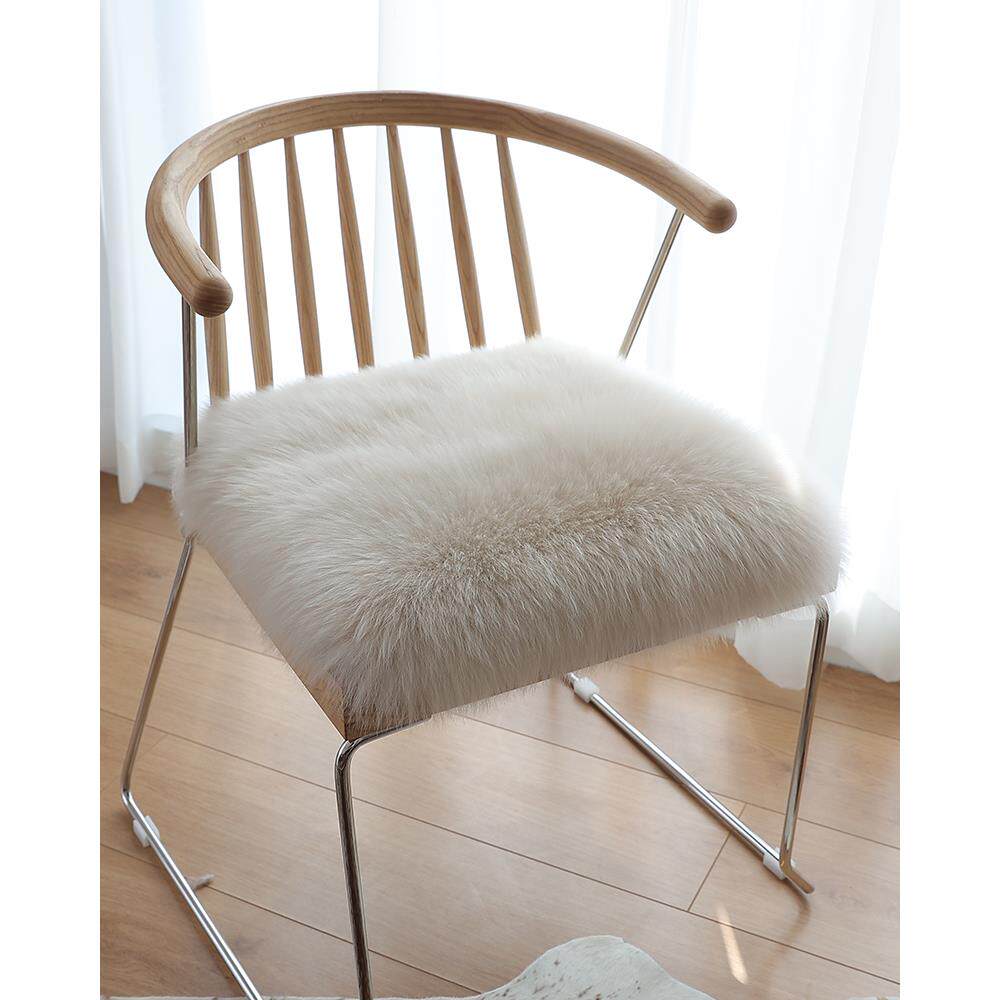 小沙羊毛椅子垫坐垫座垫椅子加厚圆形羊毛垫防滑凳子梳妆台椅子垫