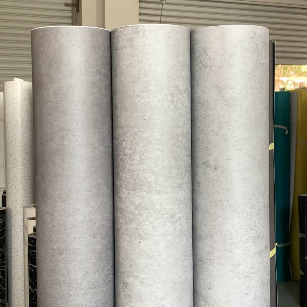 特厚导气槽工业灰自粘墙纸壁纸装饰贴膜水泥纹波音软片家私宝