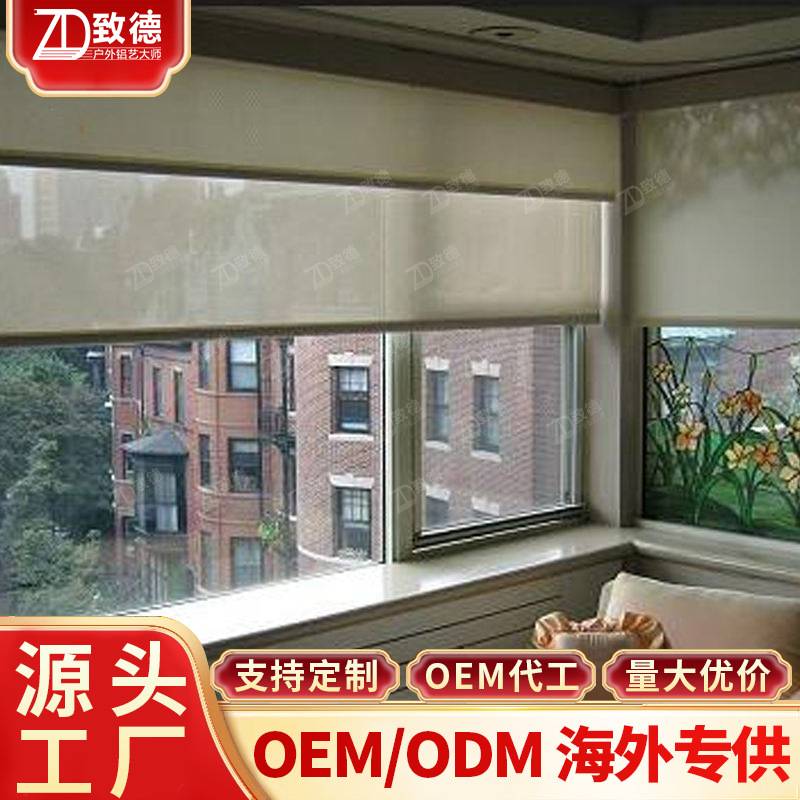 电动卷帘防雨帘纱窗帘防蚊虫智能纱网东莞飘窗封窗落地窗软帘防窥
