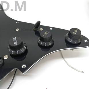 电吉他配件 ST SQ3单面板带小双拾音器线路总成 SSS面板全套 黑